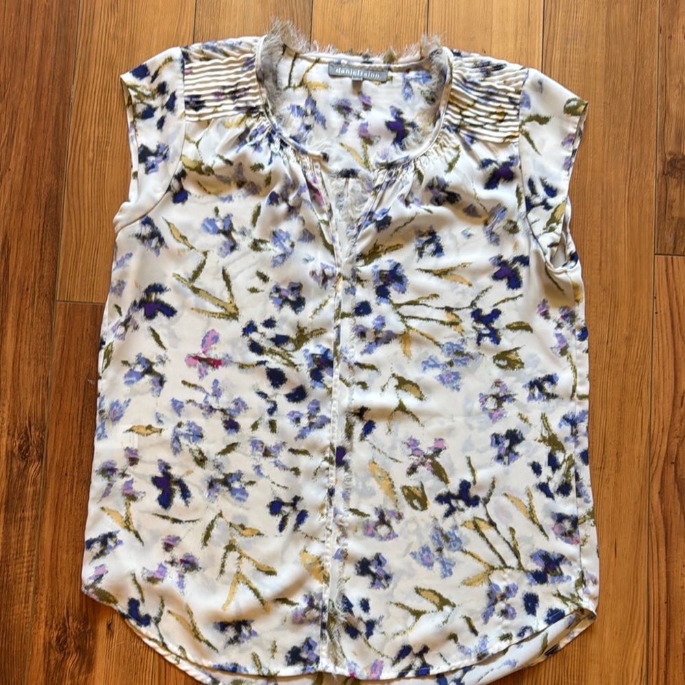 Daniel Rainn Purple, Blue and Green Blouse